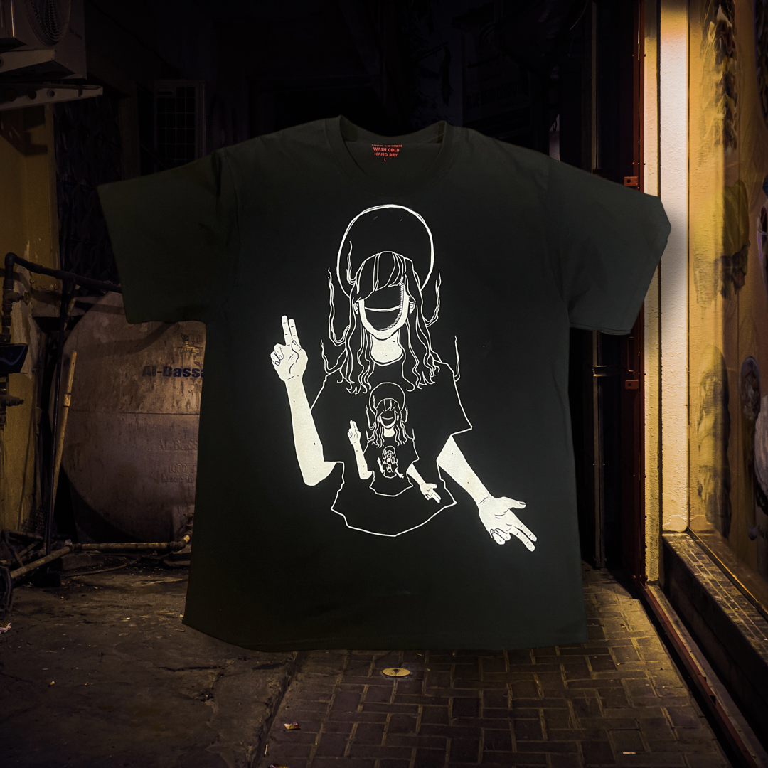 "Fractal Baphomet" SMUDGED HALO (LARGE)