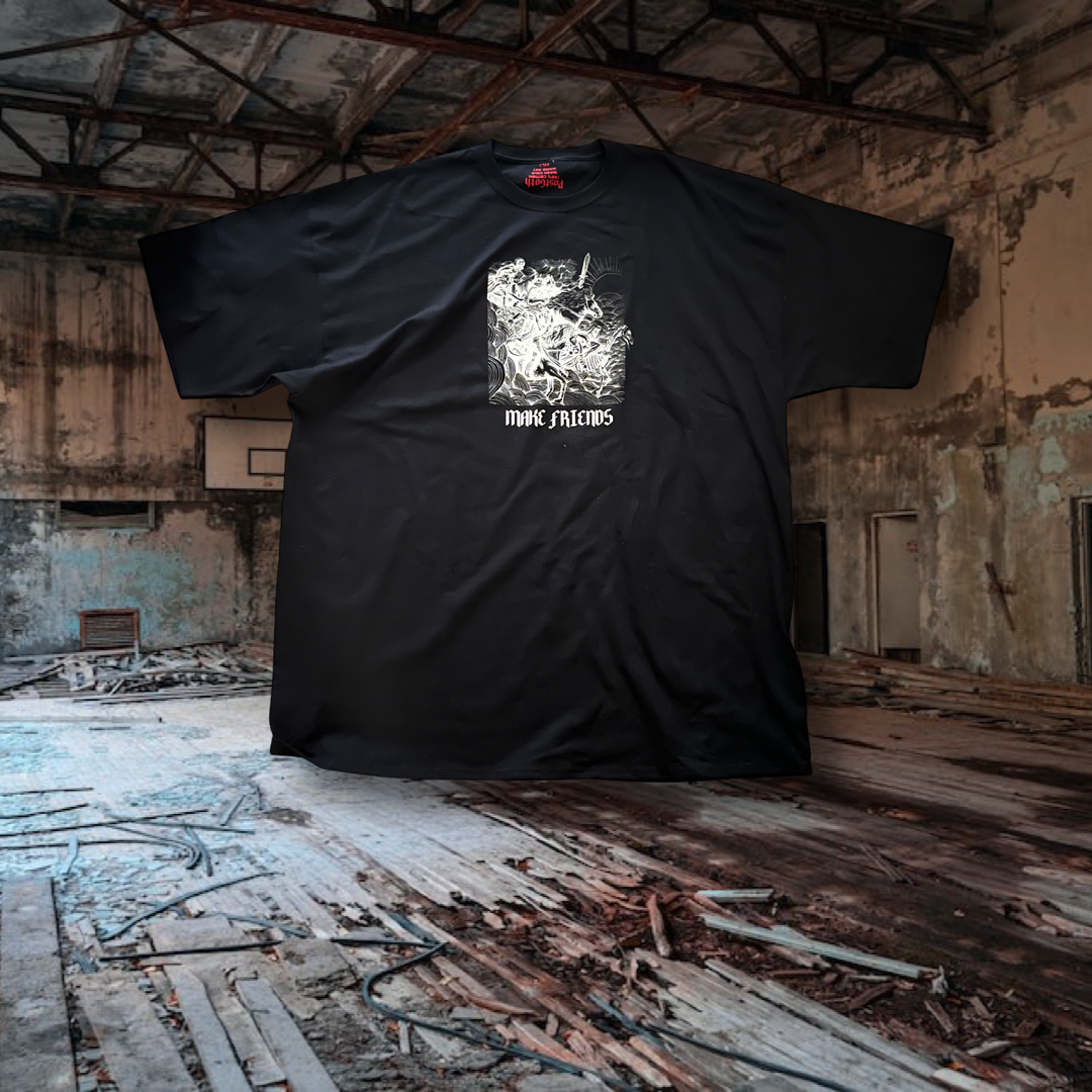 DOUBLE IMAGE MAKE FRIENDS TEE (4XLT)